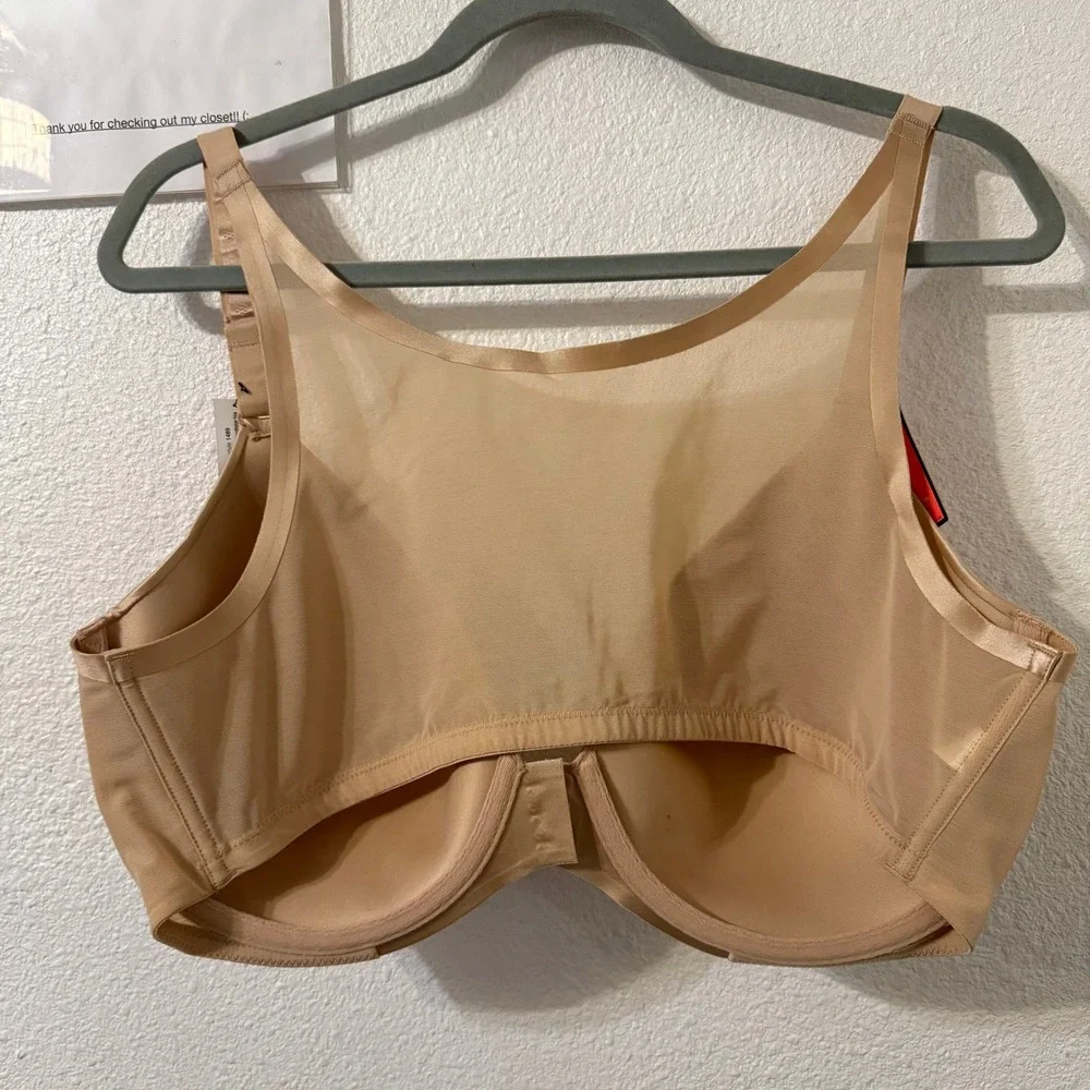 SPANX Bra La Mode Bra 44D Beige Smoothing Power Mesh‎ Back Smoothing - Picture 3 of 4